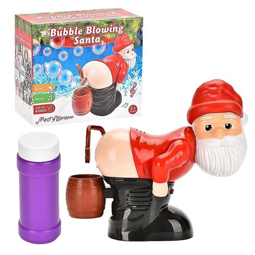 Drôle de Père Noël automatique Pet Bubble Machine avec lumières clignotantes et musique -gt