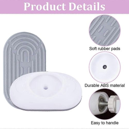 Protecteur Mural De Porte D'escalier 4pcs,Extension Murale De Barrière De Sécurité,Coussinets De Protection Murale De Sécurité Blancs Pour Porte Montée Sous Pression,Pas Besoin De Vis,Pour Babie
