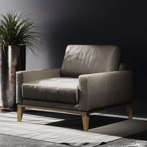 Fauteuil En Polyester Gris Clair