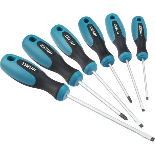 JEU 6 TOURNEVIS PLATS ET CRUCIFORMES, MANCHE ANTIDERAPANT ERGONOMIQUE