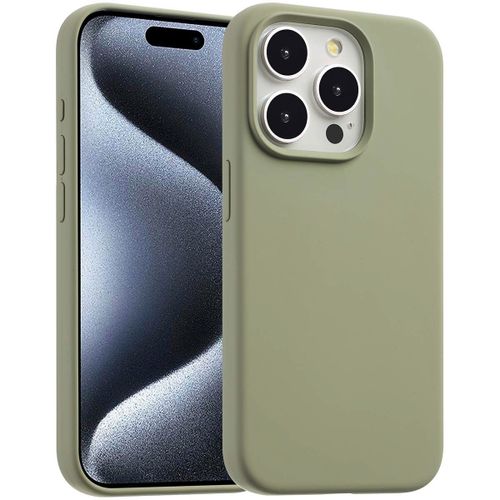 Accezz Coque Liquid Silicone Avec Magsafe Iphone 15 Pro Max Cooper Green