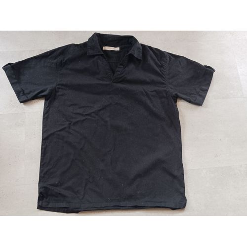 Chemise Noire Manches Courte Taille L Gémo Riftland