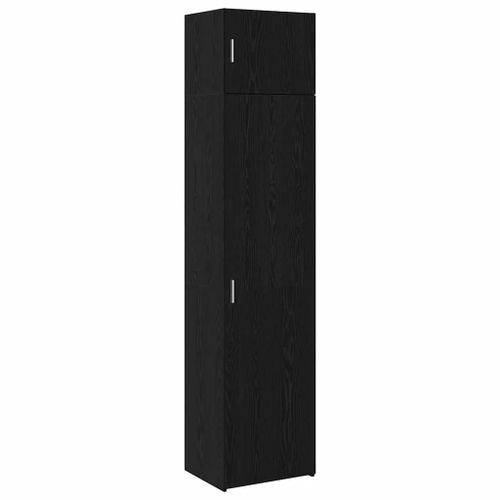 Vidaxl Armoire De Rangement Avec Étagère Autre Avec Stockage Avec Porte Chêne Noir 50 X 41 X 225 Cm