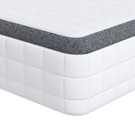 vidaXL Matelas 2 pcs Blanc, Gris 70 x 200 cm Tissu tricoté