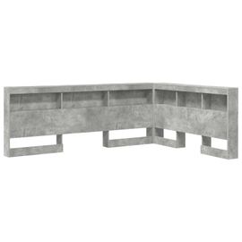 Vidaxl Tête De Lit De Rangement Gris Béton 160 Cm Bois D'ingénierie