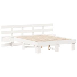 Vidaxl Cadre De Lit Avec Tiroir Blanc 140 X 190 Cm
