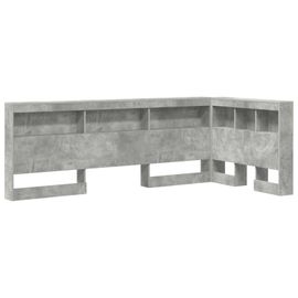 Vidaxl Tête De Lit De Rangement Avec Étagère Gris Béton 90 Cm Melamine