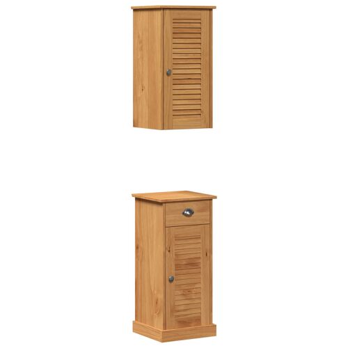 Vidaxl Ensemble De Mobilier De Salle De Bain Avec Tiroir Avec Étagère Avec Stockage Avec Porte 2 Pcs