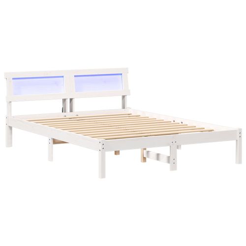 Vidaxl Cadre De Lit Blanc 120 X 190 Cm Bois De Pin