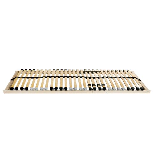 Vidaxl Sommier À Lattes Marron 90 X 190 Cm Bois De Hêtre Massif