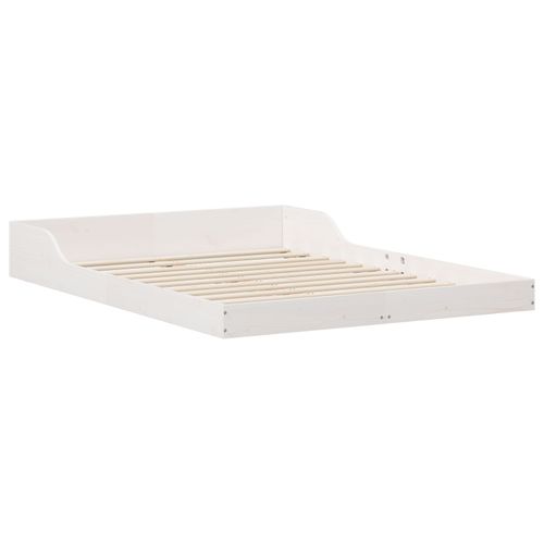 Vidaxl Cadre De Lit Blanc 120 X 190 Cm Bois De Pin