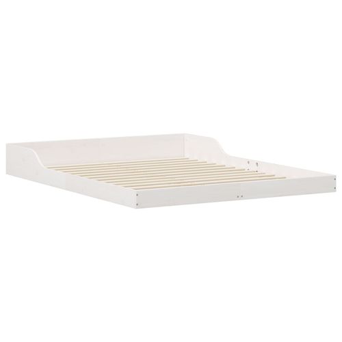 Vidaxl Cadre De Lit Blanc 160 X 210 Cm Bois Massif En Pin