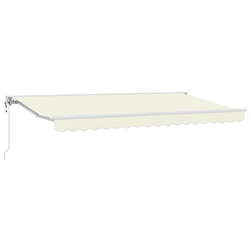 Vidaxl Auvent Rétractable Crème 350x200 Cm Tissu