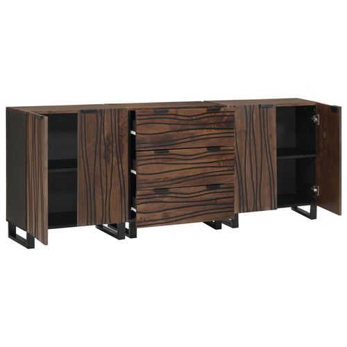 Vidaxl Ensemble De Mobilier De Salle De Bain 3 Pcs Marron Large