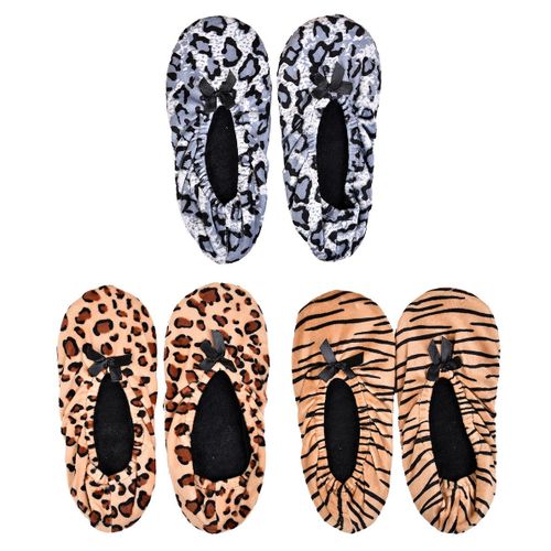 Pantoufles Pour Femme Infinitif Confort Pack De 3 Ballerines Savane