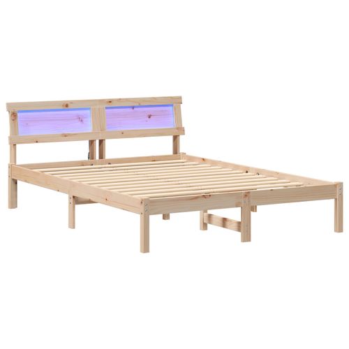 Vidaxl Cadre De Lit Marron 120 X 190 Cm Bois De Pin Massif