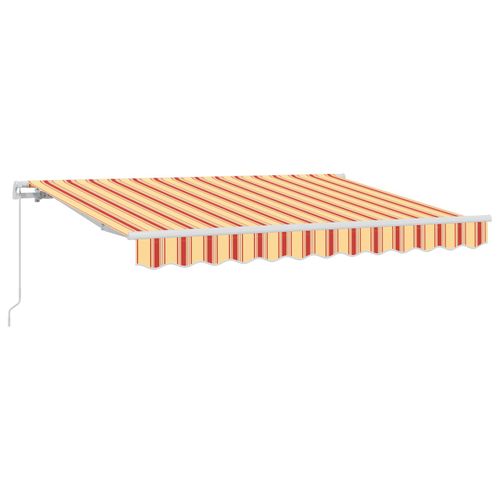 Vidaxl Auvent Rétractable Multicolore Et Jaune Et Orange Et Blanc