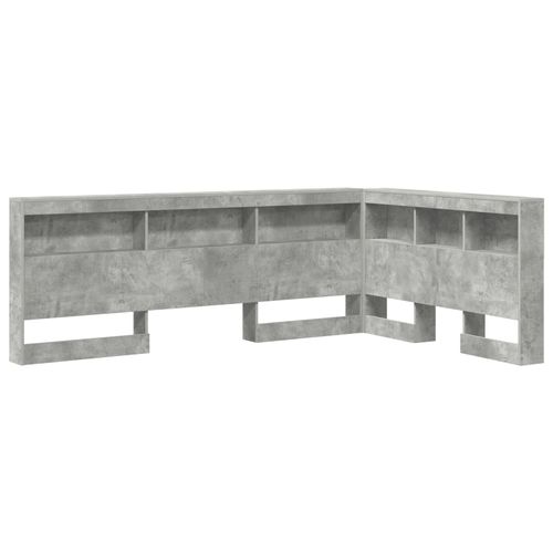 Vidaxl Tête De Lit De Rangement Gris Béton 120 Cm Bois D'ingénierie