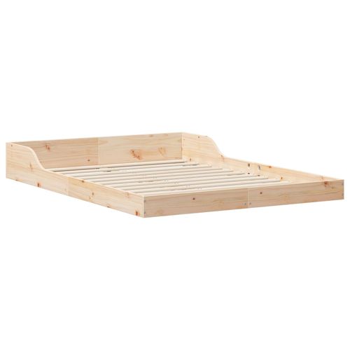 Vidaxl Cadre De Lit Marron 120 X 190 Cm Bois Massif En Pin