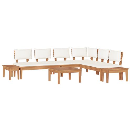 Vidaxl Ensemble De Banc De Jardin 4 Pcs Marron Et Crème 2 Places Moyen