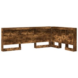 Vidaxl Tête De Lit De Rangement Chêne Fumé 120 Cm Bois D'ingénierie