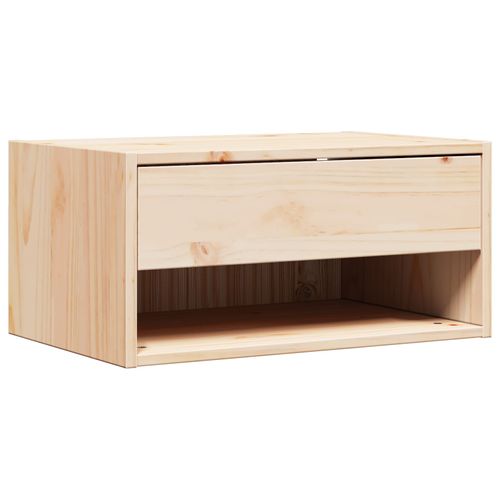 Vidaxl Table De Nuit Murale Avec Tiroir Montage Mural Marron 50 X 32,5 X 24 Cm