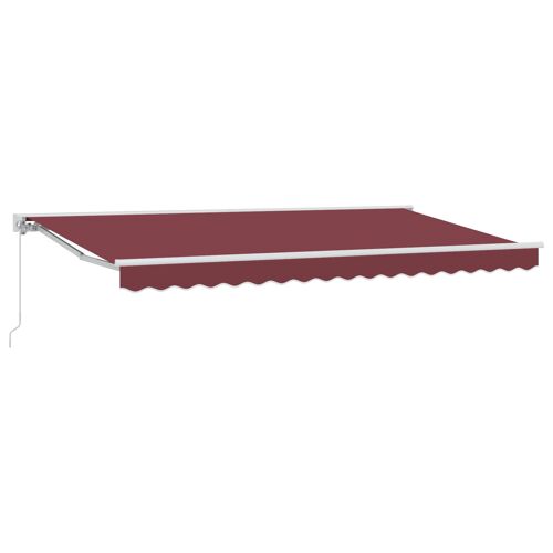 Vidaxl Auvent Rétractable Bordeaux 350x200 Cm