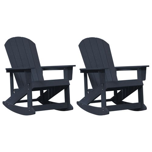 Vidaxl Chaises Berçantes Adirondack 2 Pcs Bleu Marine