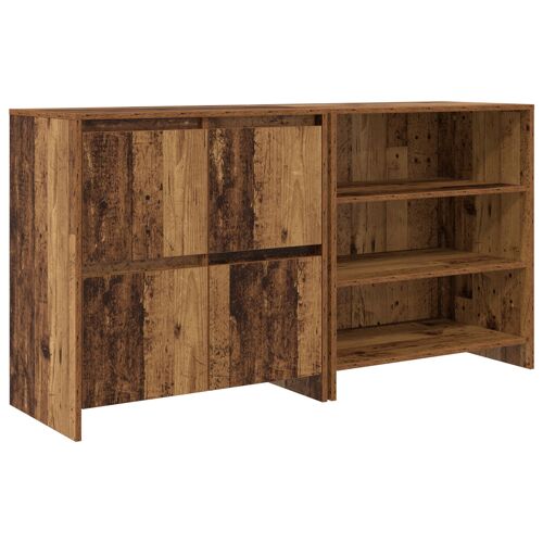 Vidaxl Buffet 2 Pcs Bois Ancien 70 X 41 X 75 Cm Bois D'ingénierie