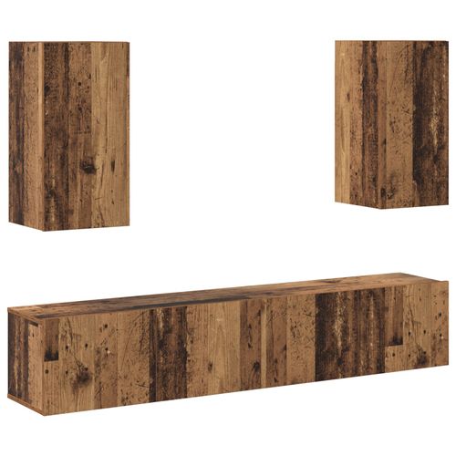 Vidaxl Ensemble Meuble Tv 4 Pcs Bois Ancien 160 X 30 X 30 Cm