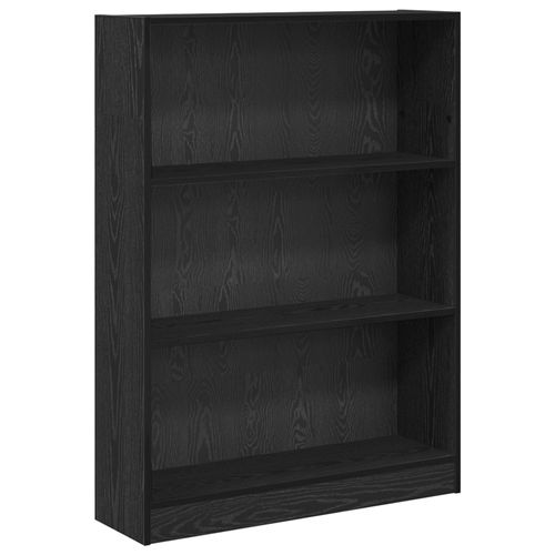 Vidaxl Bibliothèque Chêne Noir 80 X 24 X 109 Cm Panneau De Particules
