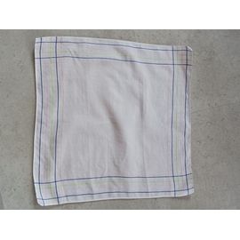 Mouchoir Blanc Et Rayures Colorées
