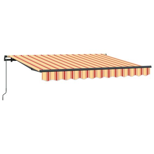 Vidaxl Auvent Rétractable Jaune Et Orange Et Blanc