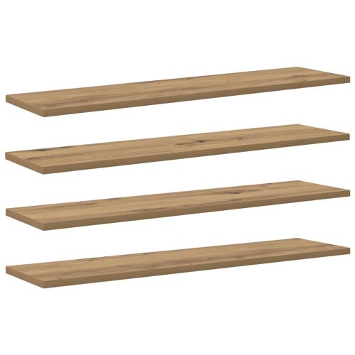 Vidaxl Planche D'étagère À Livres 4 Pcs Marron 100 X 40 X 1.5cm