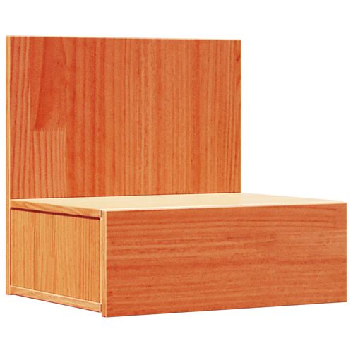 Vidaxl Table De Nuit Murale Avec Tiroir Marron Cire 42 X 32,5 X 40 Cm