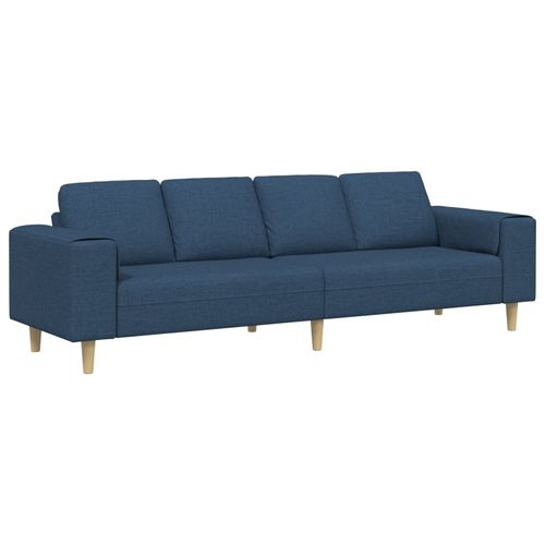 Canapé 4 Places Bleu 250 X 188 X 76 Cm Tissu