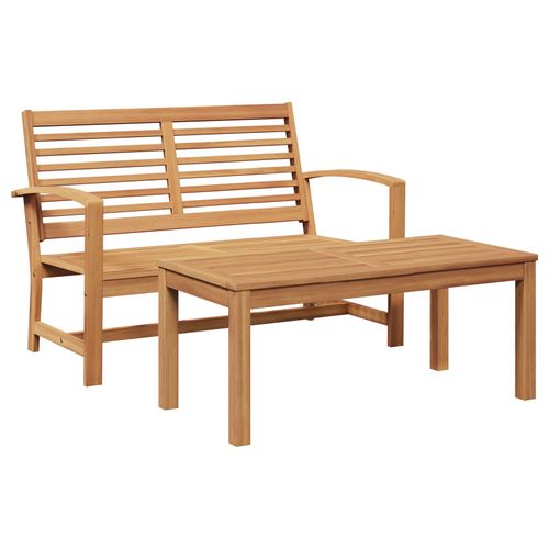 Vidaxl Ensemble De Canapé De Jardin 2 Pcs Marron Bois De Teck Massif