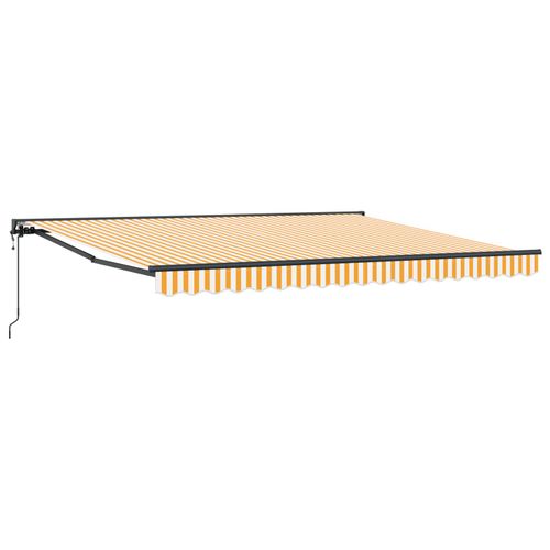 Vidaxl Auvent Rétractable Jaune Et Blanc 400x300 Cm