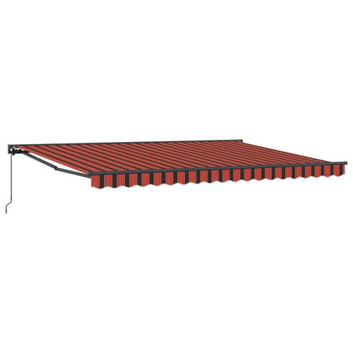 Vidaxl Auvent Rétractable Orange Et Marron 450x300 Cm