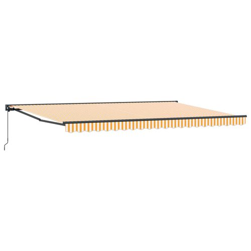 Vidaxl Auvent Rétractable Orange Et Blanc 500x300 Cm