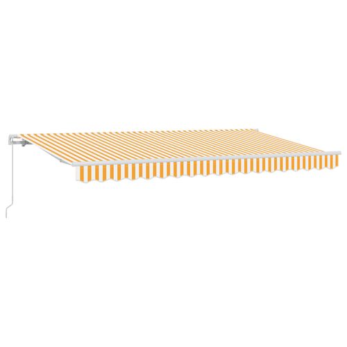 Vidaxl Auvent Rétractable Jaune Et Blanc 400x200 Cm 400 X 200 Cm 4x2 M