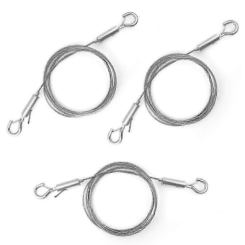 3 câbles métalliques réglables avec crochets, fil suspendu d'image en acier inoxydable fil d'image robuste