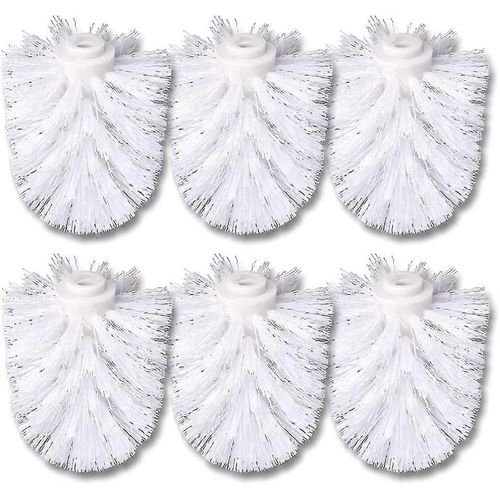 Pack Wc Tête de brosse de rechange Brosses de rechange blanches Tête de brosse blanche Brosse de toilette blanche remplaçable individuellement Brosses de toilette Brosses de toilette 6 Toilette de rec