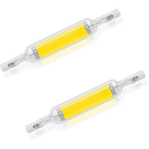 2pack 10w 78mm R7s Ampoules Led Dimmable Cool White 6000-6500k 100w Halogène J78 Remplacement, Double Extrémité R7s Tube De Base, 360 Beam Angle, Energy Sav