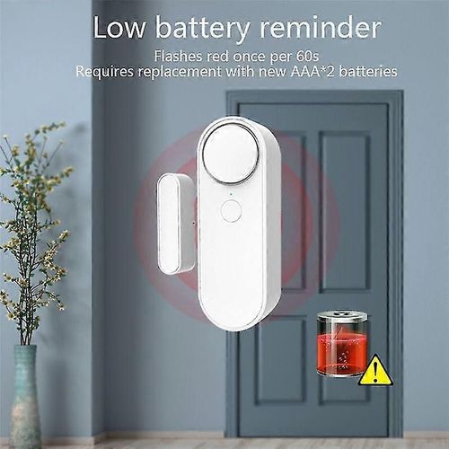 Tuya WiFi Capteur de porte Maison intelligente Sécurité Système d'alarme Indépendance Alerte Scène 90DB Sirène APP Remi
