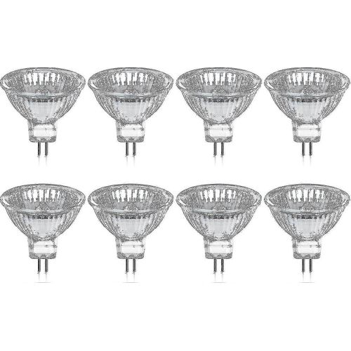 Lot De 8 Ampoules Halogènes Gu5.3 Mr16 35 W 12 V Dimmables - Blanc Chaud 2800 K, 400 Lumens, Diffuseur En Verre