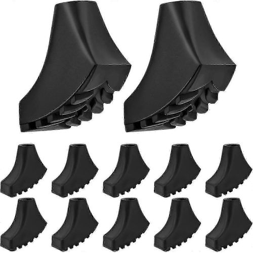 12 Pièces / 6 Paires D'embouts Pour Bâtons De Marche Nordique,Protecteur En Caoutchouc,Patins En Caoutchouc,Bâtons De Marche En Caoutchouc Pour Tous Les Types De Marche Nordique
