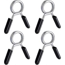 28mm Haltère Ressort Lock Sport Collier Clip Boucle De Barre (Noir) 4 Pièces