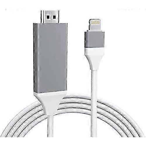 Adaptateur Lightning vers HDMI,Adaptateur AV numérique Lightning 2K vers HDMI,Adaptateur iPhone vers HDMI