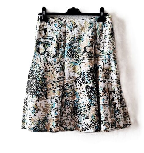 Jupe Mexx Taille 38 Multicolore Coton Doublée Tbe